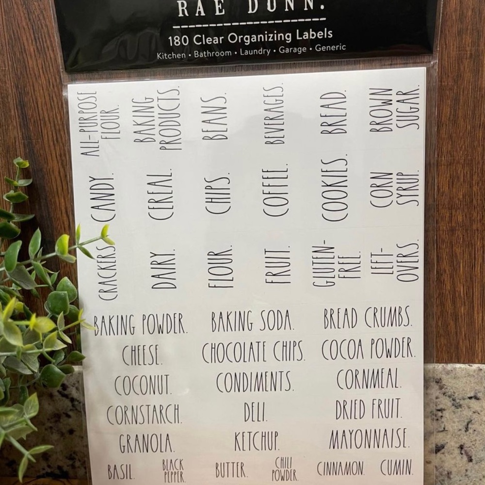 🆕 Rae Dunn | 180 Clear Home Organizing Labels Decals! - Picture 6 of 11
